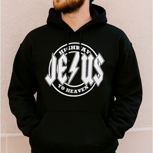 Highway to Heaven JESUS Hoodie Christian RELIGIOUS sweatshirt - Picture 1 of 2